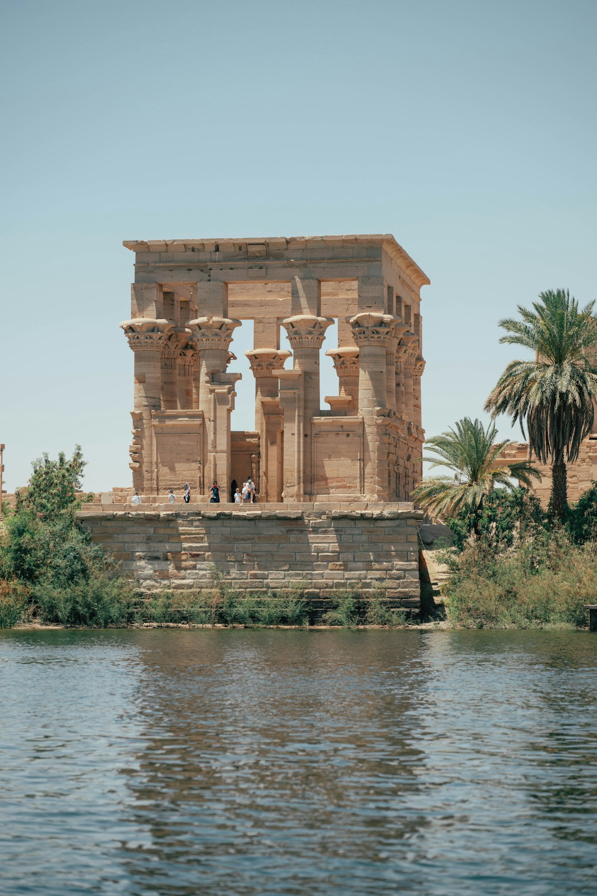 Philae Temple rising from the Nile on Agilkia Island, Aswan, Egypt
