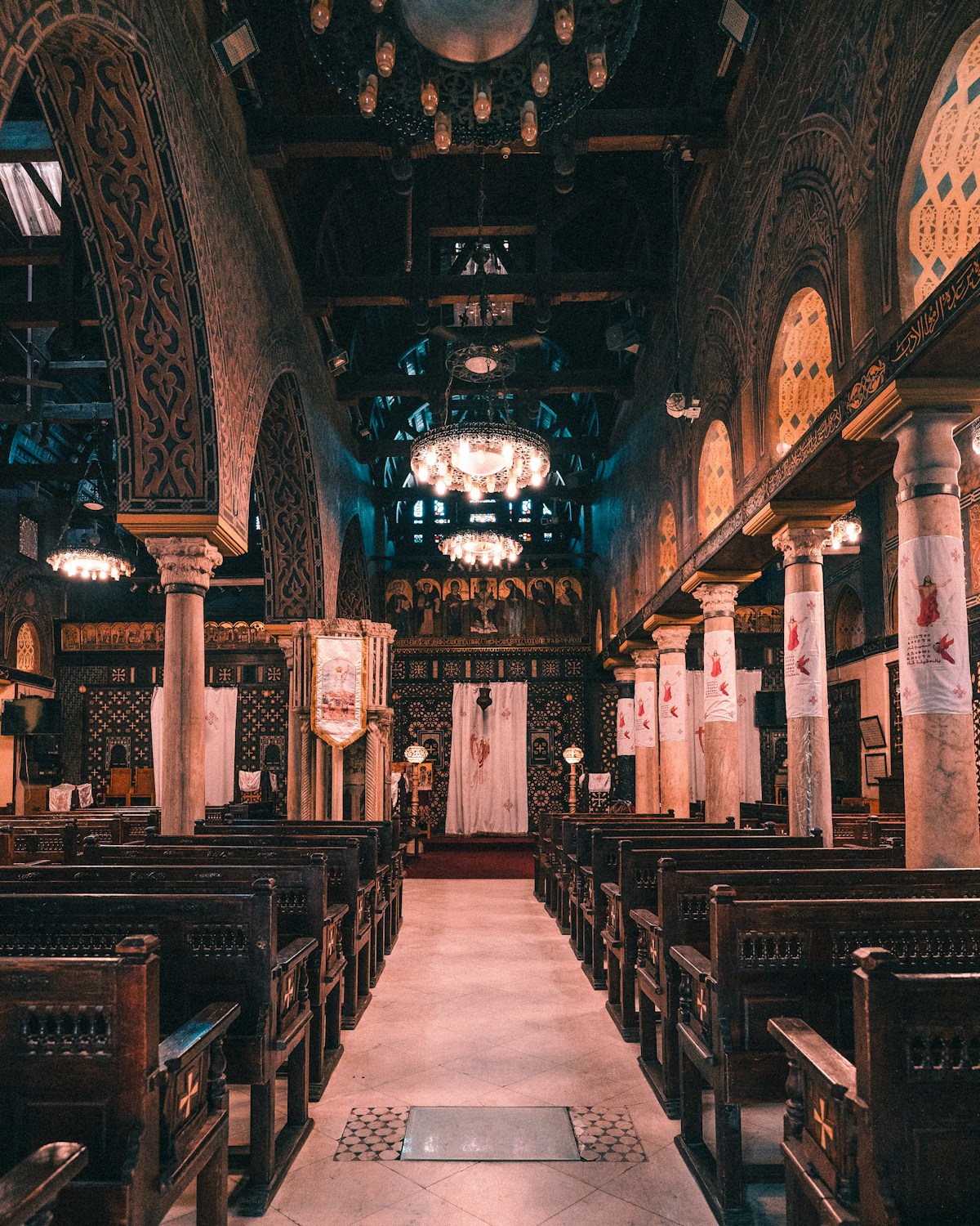 Khan el-Khalili market lanterns and brass goods, Old Cairo